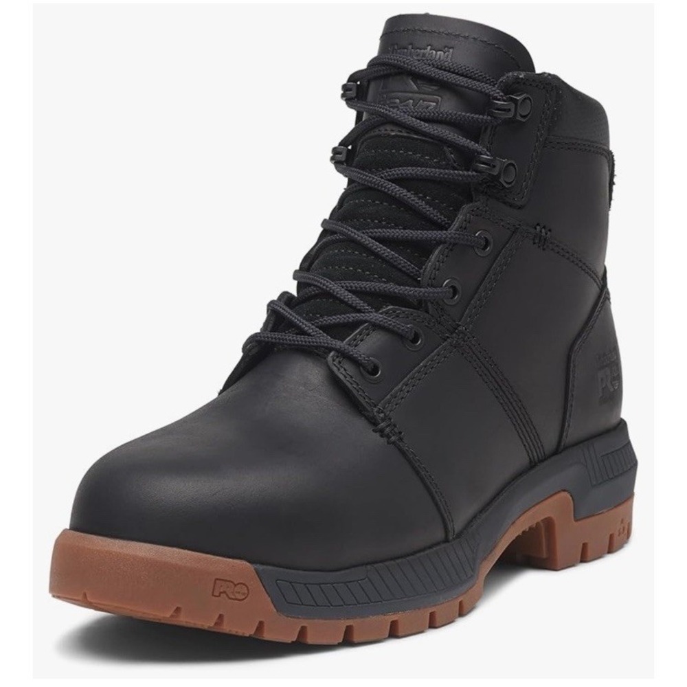 Timberland PRO Montauk 6" Soft Toe Work Boot Black Tan Construction Men's 12 NEW